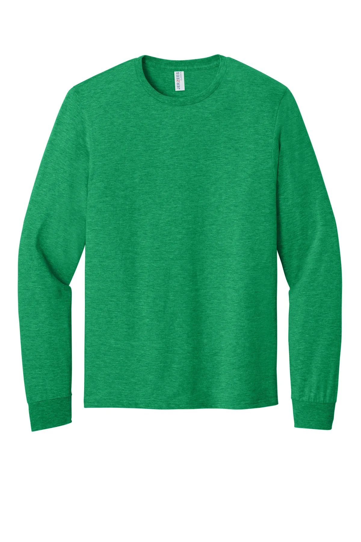 Jerzees Classics Unisex Cotton Long Sleeve T-Shirt 363L Retro Heather Green