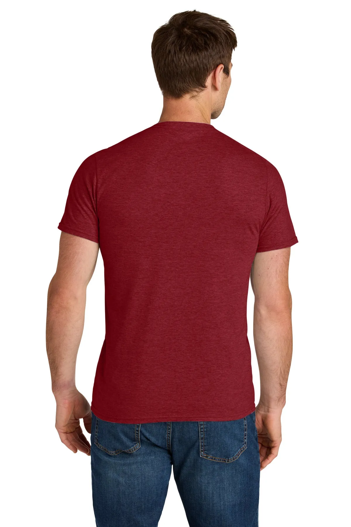 Jerzees Ultimate Unisex Ring Spun T-Shirt IC46M Peppered Red Heather