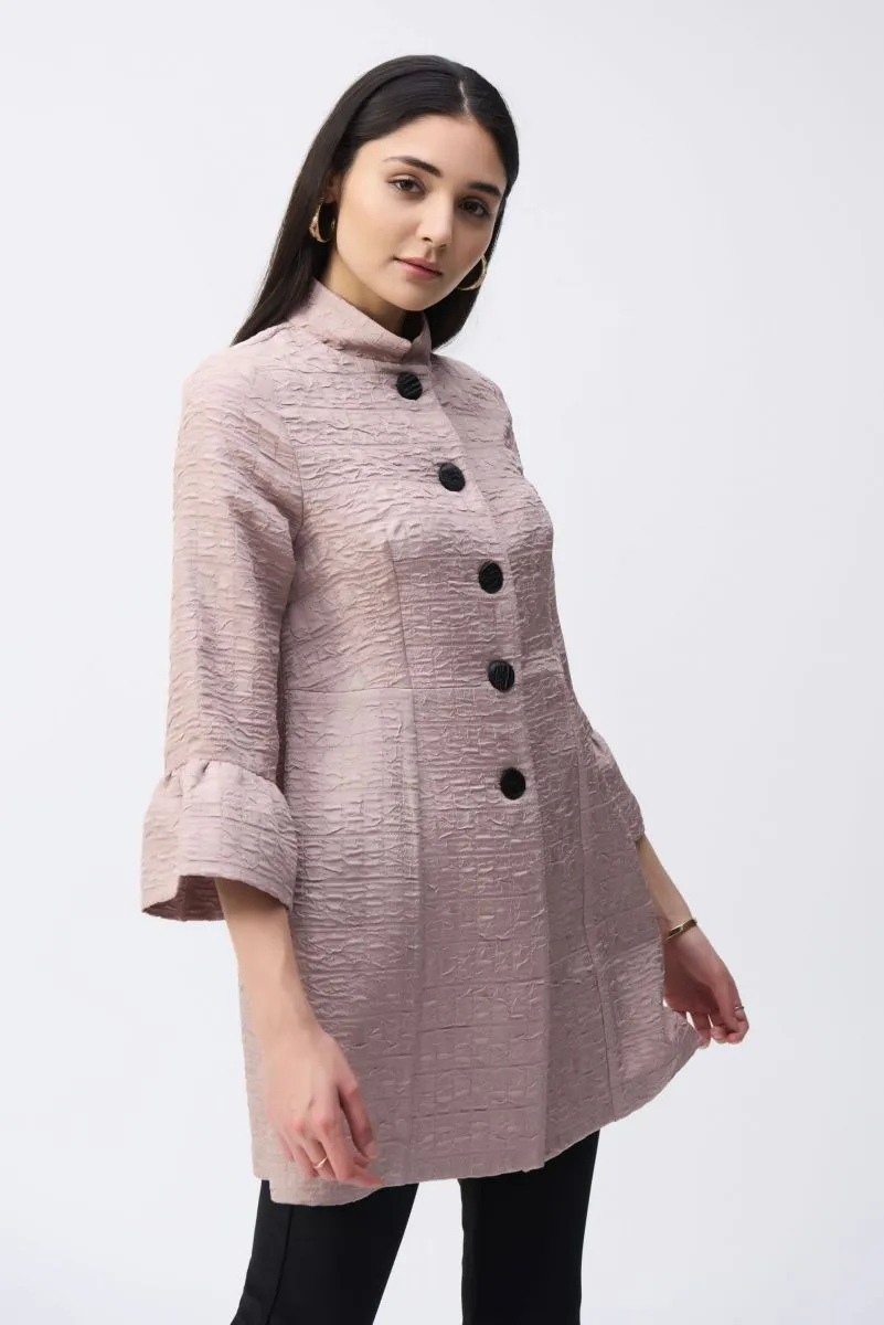 Joseph Ribkoff Textured 3/4 Bell Sleeve Coat Jacket 243738