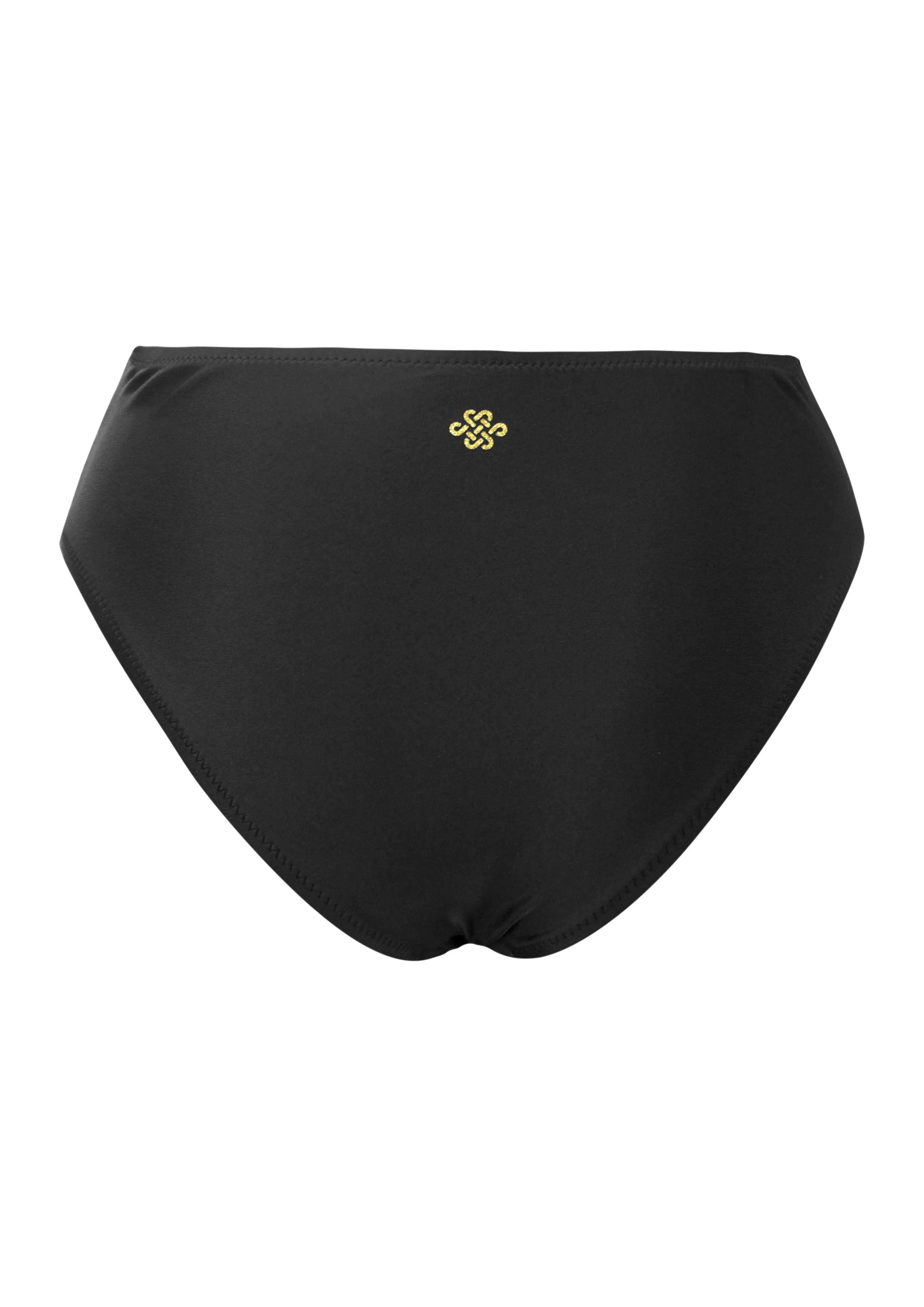 KAANDA CLASSIC Black Cheetah Mid Rise Front Twist Bottom