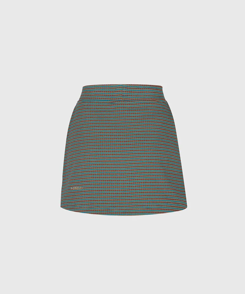 KANDINI Jacquard Mini Skirt - Teal(Brick)