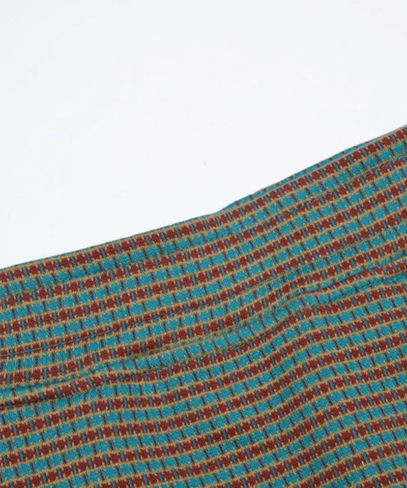KANDINI Jacquard Mini Skirt - Teal(Brick)