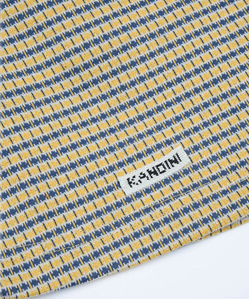KANDINI Jacquard Mini Skirt - Yellow(Blue)