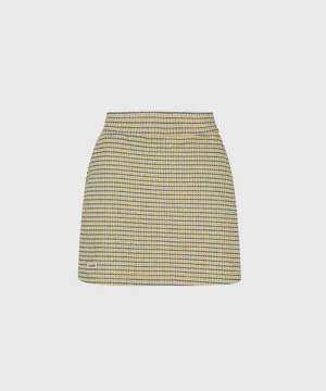 KANDINI Jacquard Mini Skirt - Yellow(Blue)