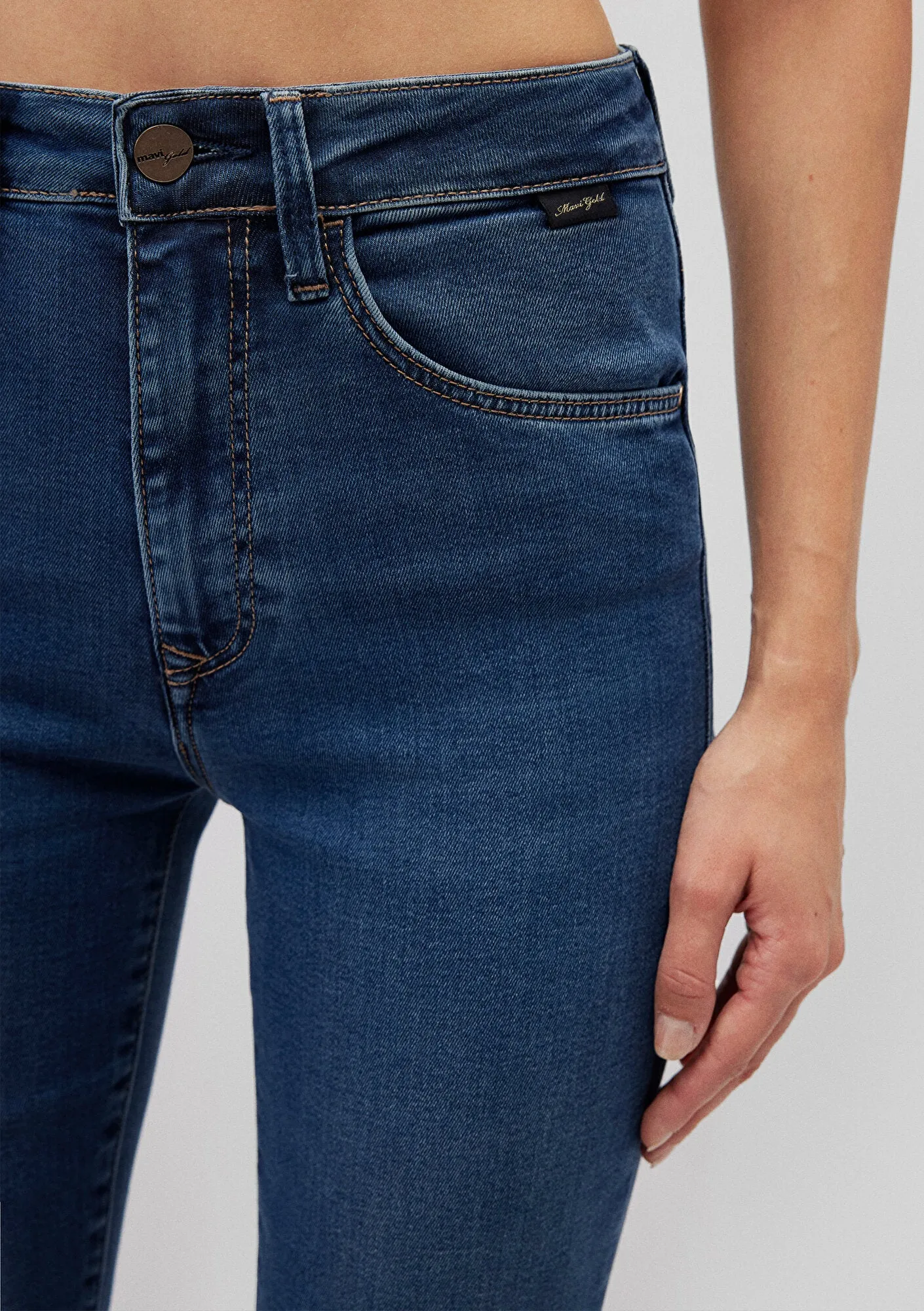 Kendra Mid Brushed Gold Jean Pants