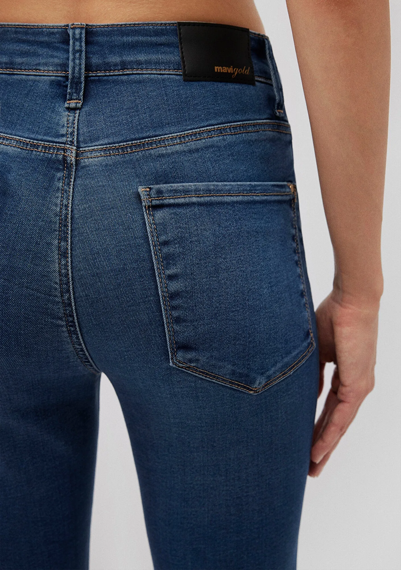 Kendra Mid Brushed Gold Jean Pants