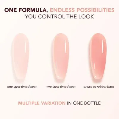 Kiara Sky - Gel Polish - Tinted Rubber Top Coat - Coral Silk 0.5 oz - #TNT05