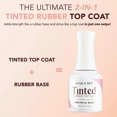 Kiara Sky - Gel Polish - Tinted Rubber Top Coat - Coral Silk 0.5 oz - #TNT05