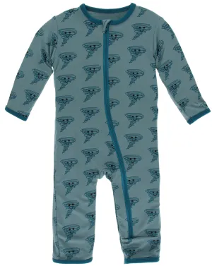 KicKee Pants Dusty Sky Happy Tornado Coverall with Zipper