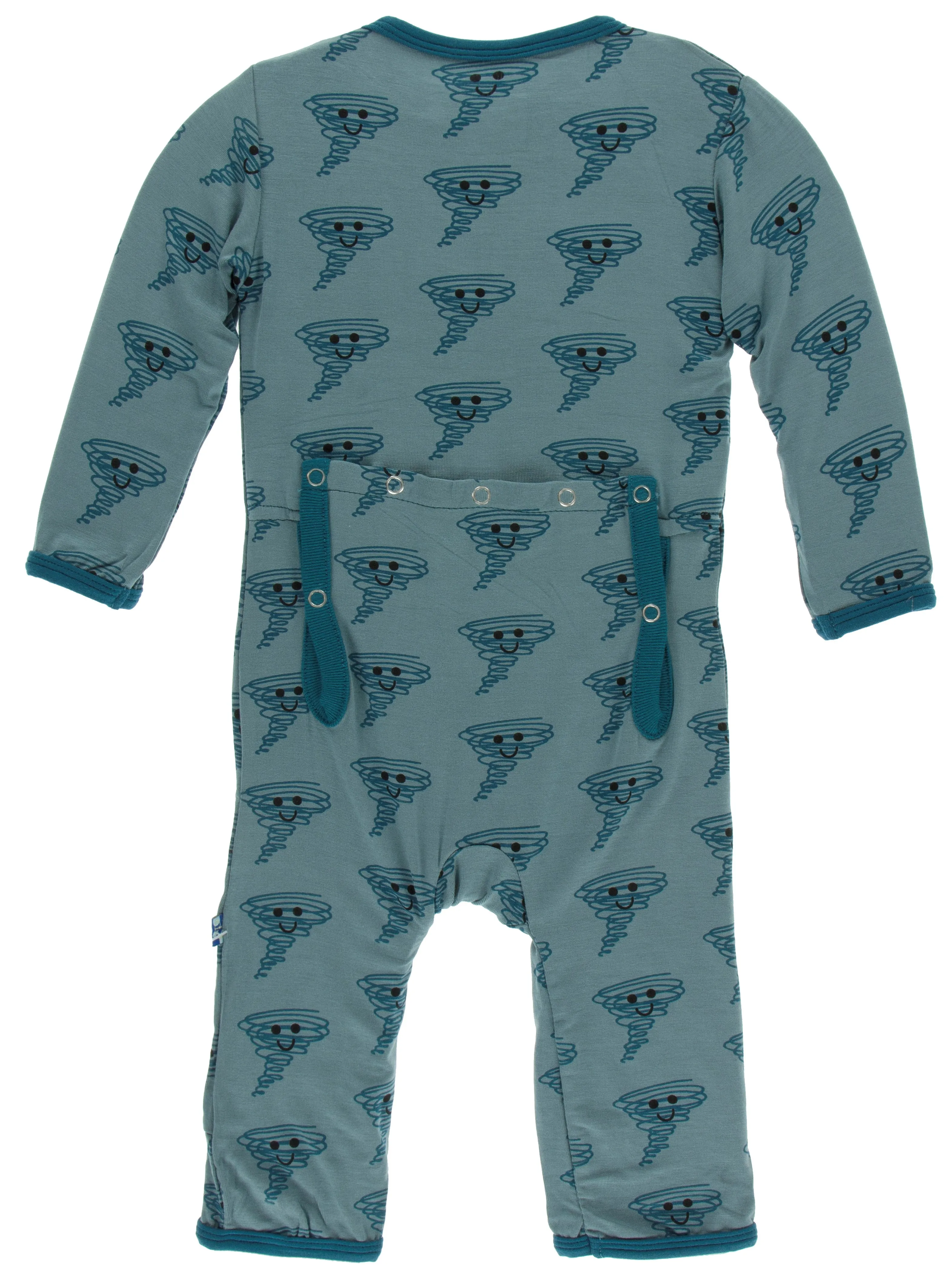 KicKee Pants Dusty Sky Happy Tornado Coverall with Zipper