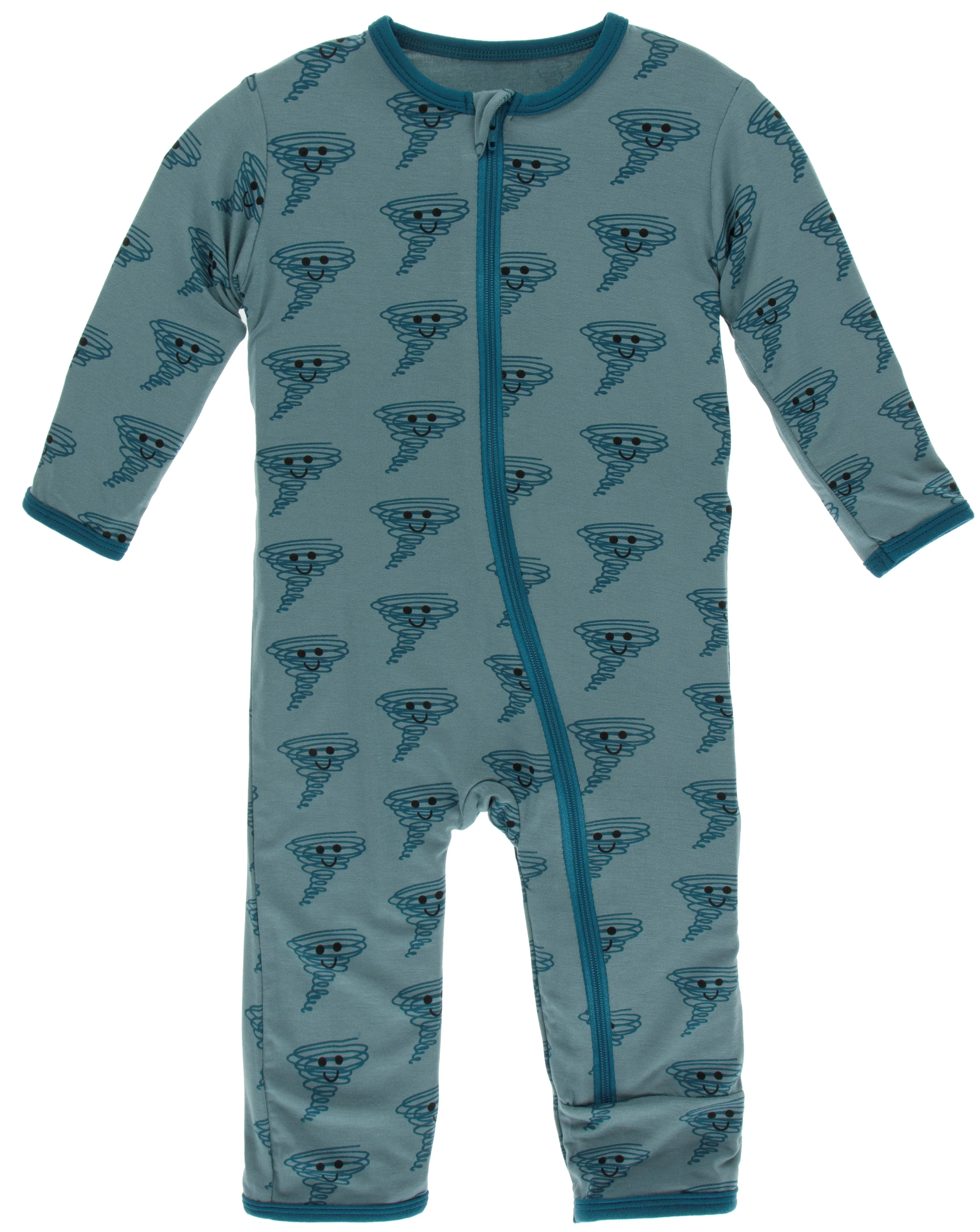KicKee Pants Dusty Sky Happy Tornado Coverall with Zipper