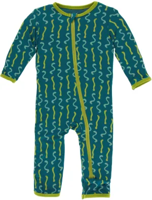 KicKee Pants Oasis Worms Coverall with Zipper
