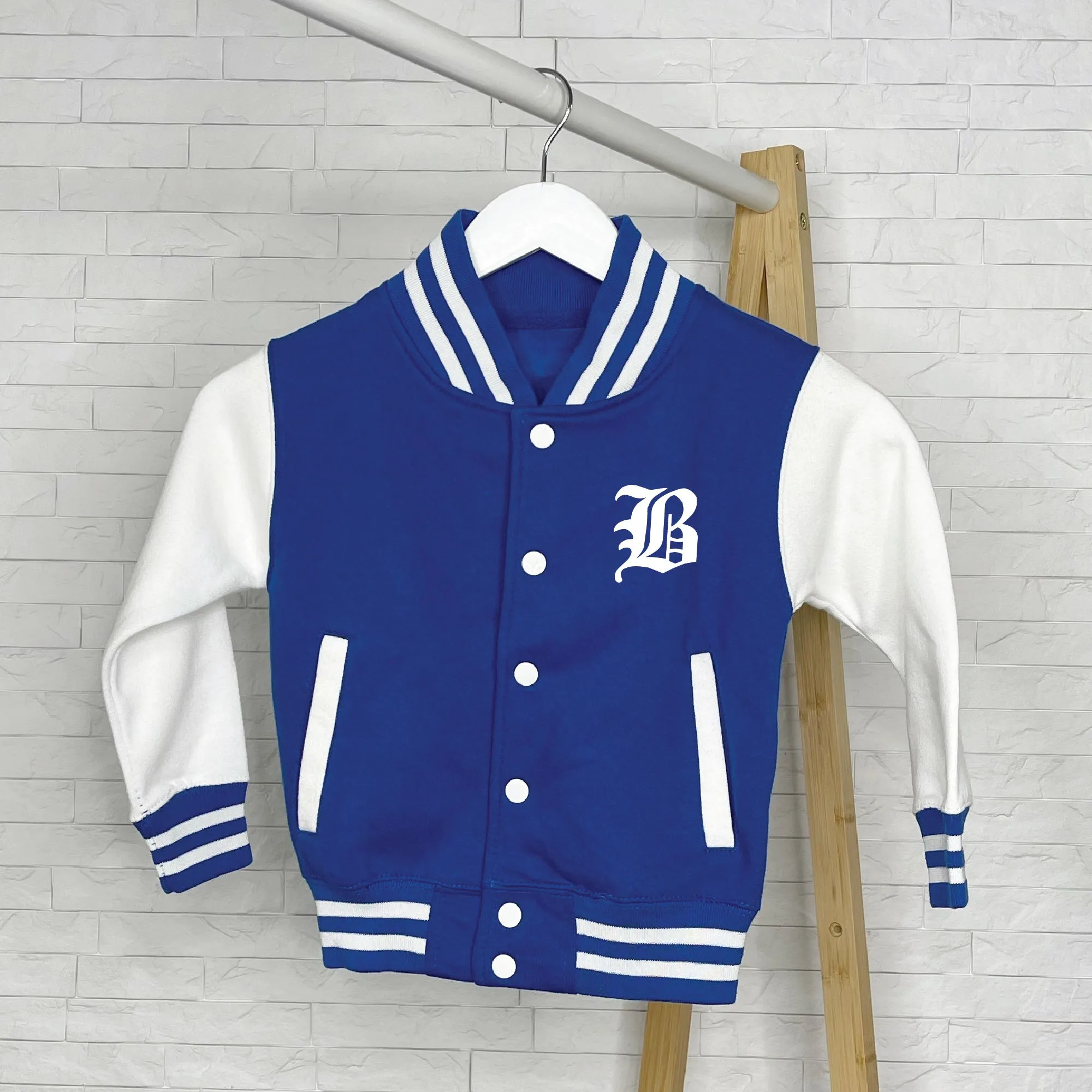 Kids Personalised Varsity Jacket Street Style Initial