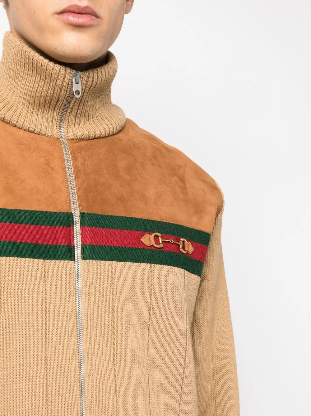 Knitted bomber jacket