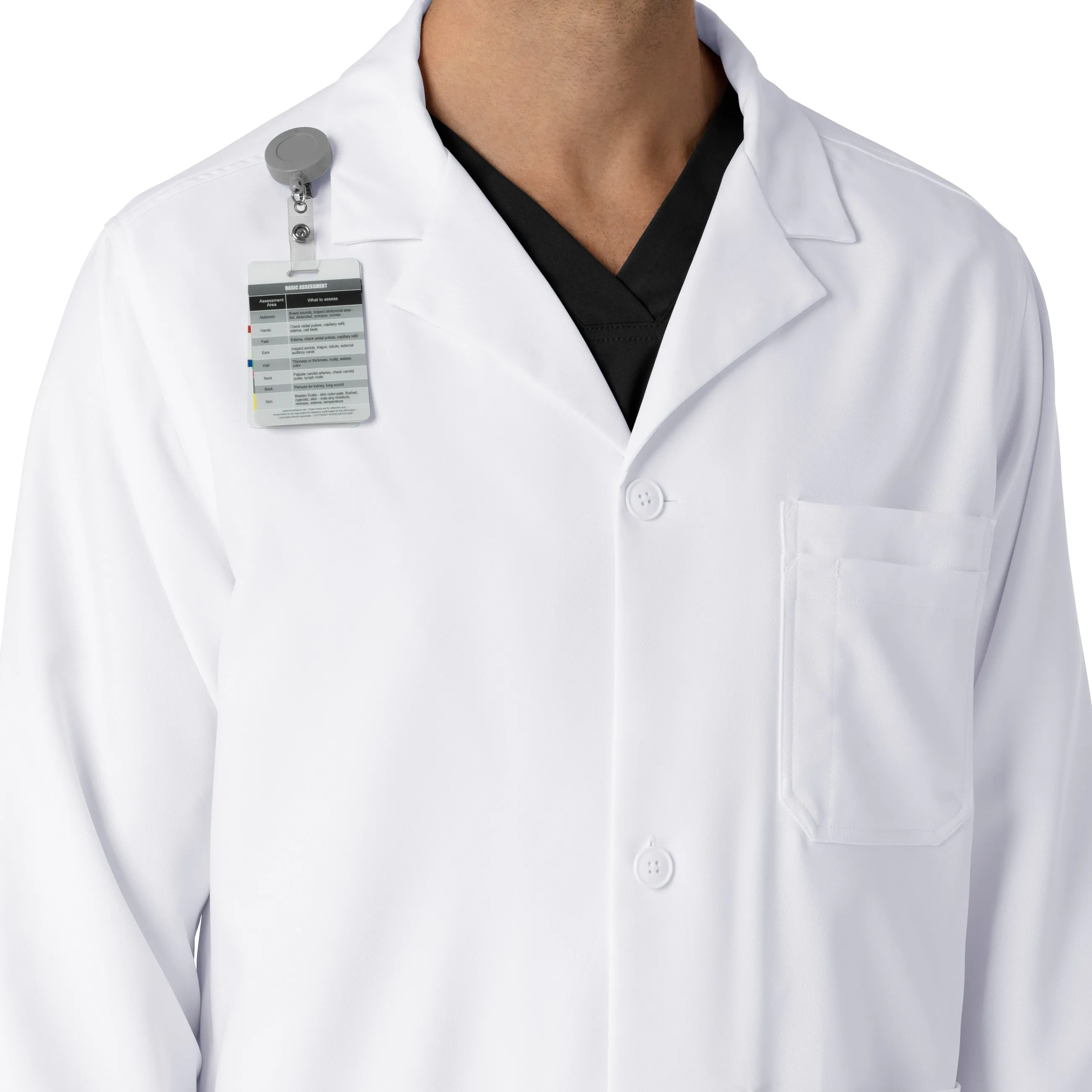Lab Coats C73005 Men's Long Lab Coat White