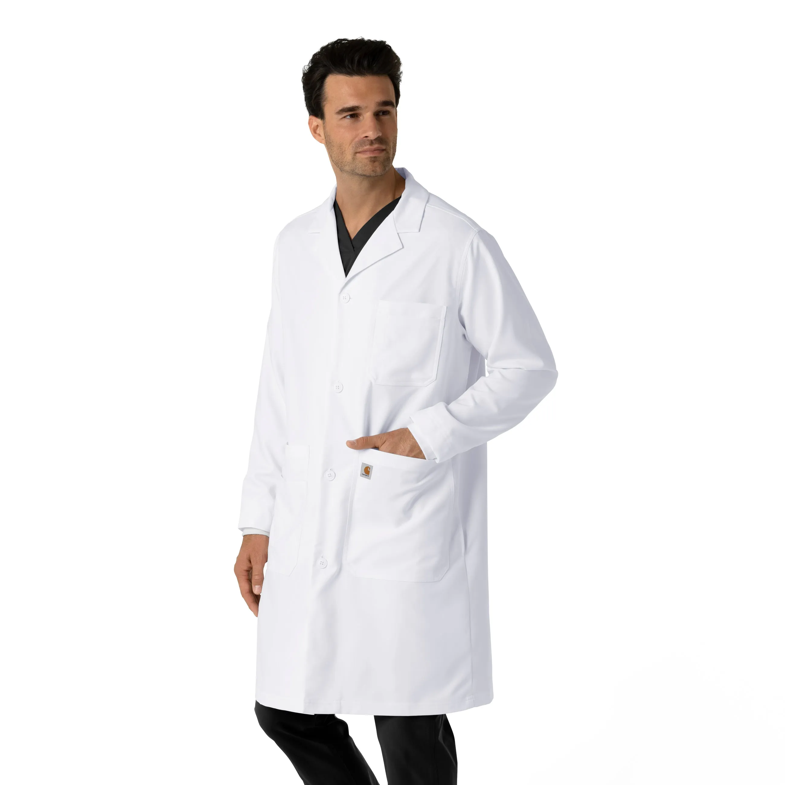 Lab Coats C73005 Men's Long Lab Coat White
