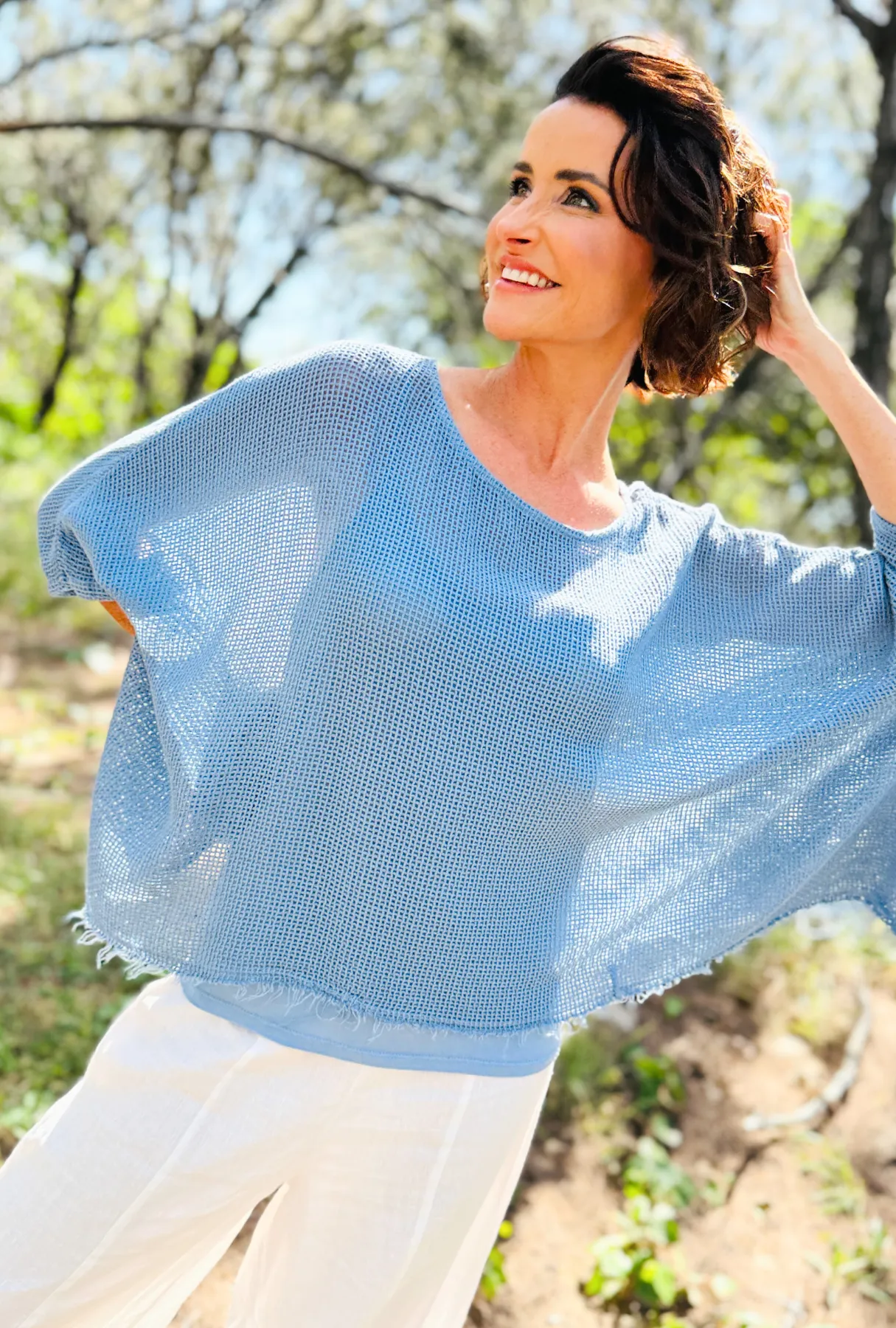 Layered and Loving it top - Maya Blue