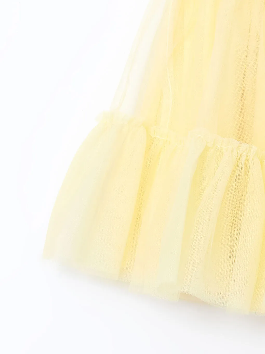 LCW Kids Yellow Elastic Waist Girl Tutu Skirt