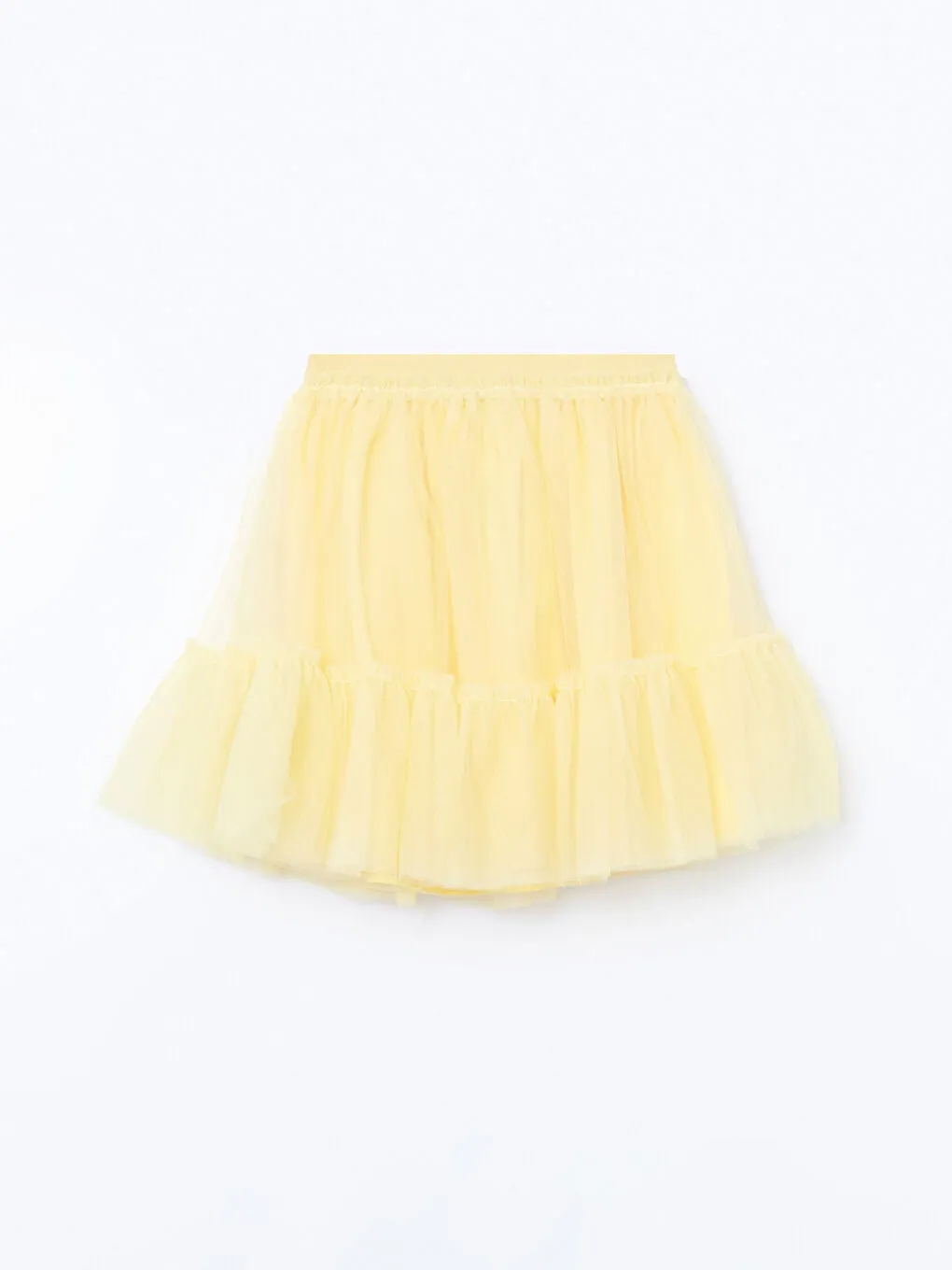 LCW Kids Yellow Elastic Waist Girl Tutu Skirt