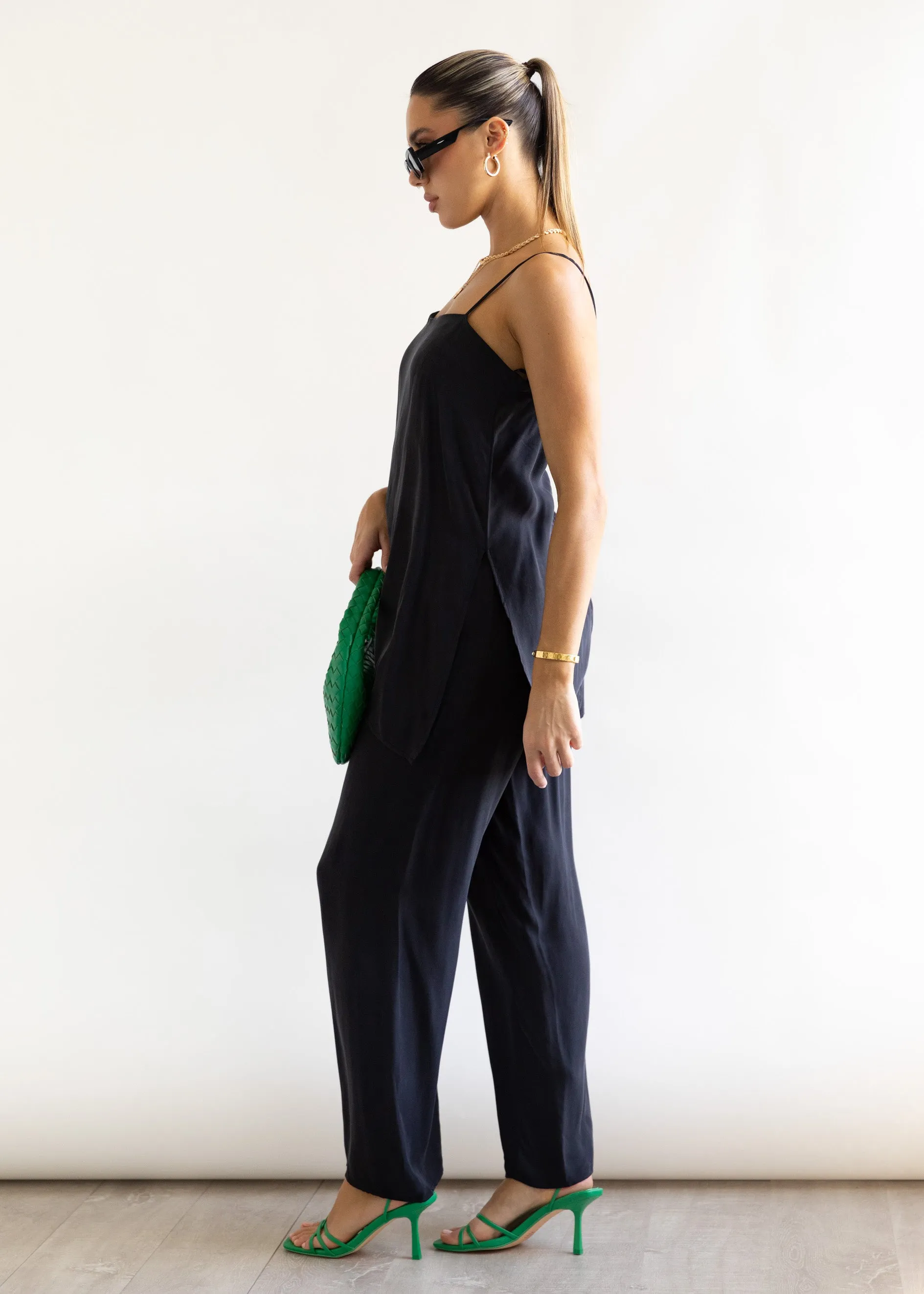 Leilyn Cupro Pants - Black