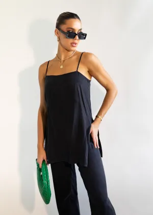Leilyn Cupro Pants - Black