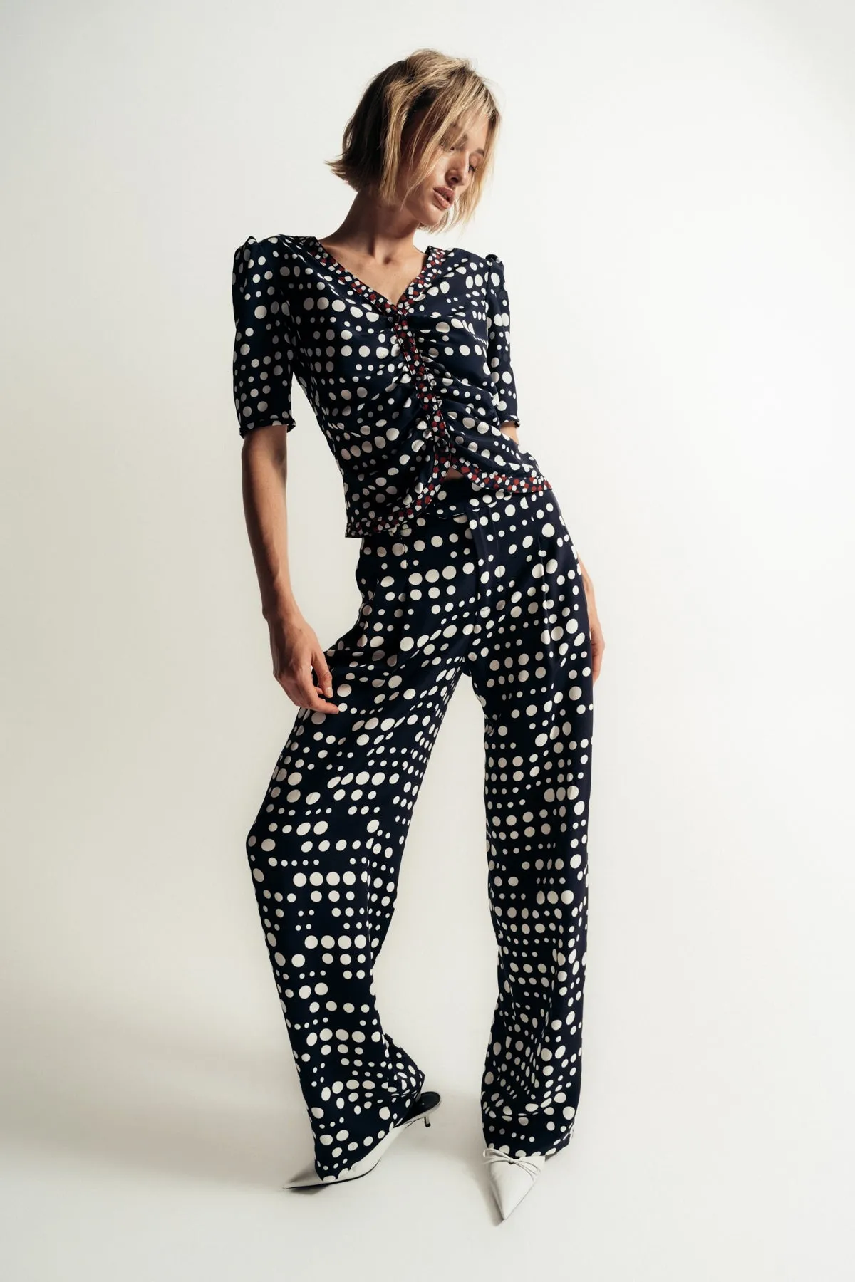 LIBERTINE | ‘DOT DOTISM’ TRUMPET PANTS
