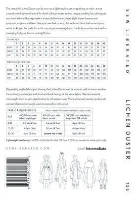 Lichen Duster Sewing Pattern -- Sew Liberated