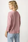 Lilla P 3/4 Sleeve Split Neck Sweater