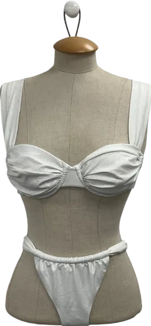 Lily Rose White Balconette Bikini UK S