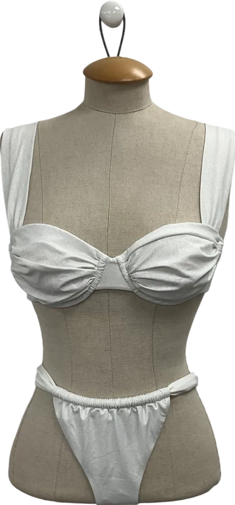 Lily Rose White Balconette Bikini UK S
