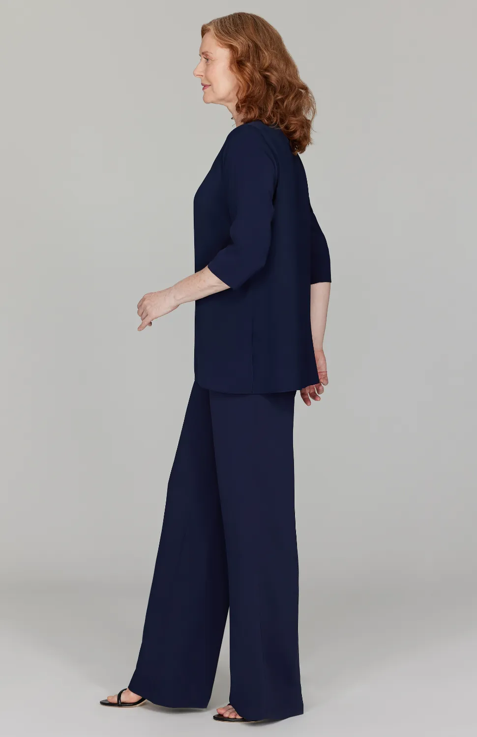 Lustrous Crepe 3/4 Sleeve Blouse