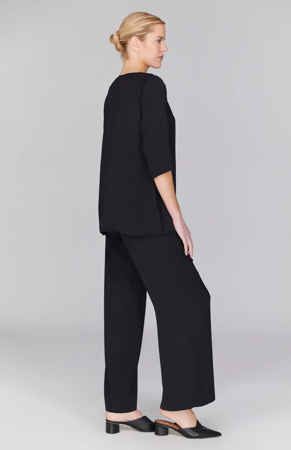 Lustrous Crepe 3/4 Sleeve Blouse