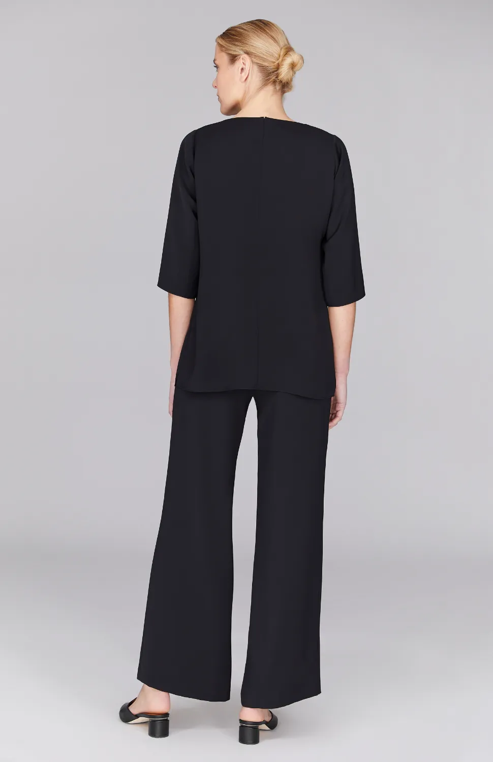 Lustrous Crepe 3/4 Sleeve Blouse