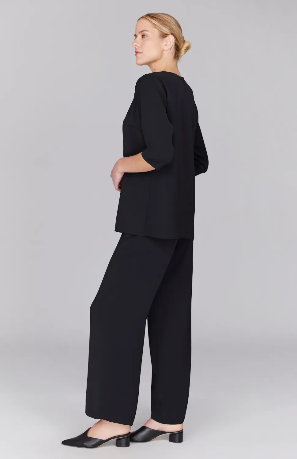 Lustrous Crepe 3/4 Sleeve Blouse