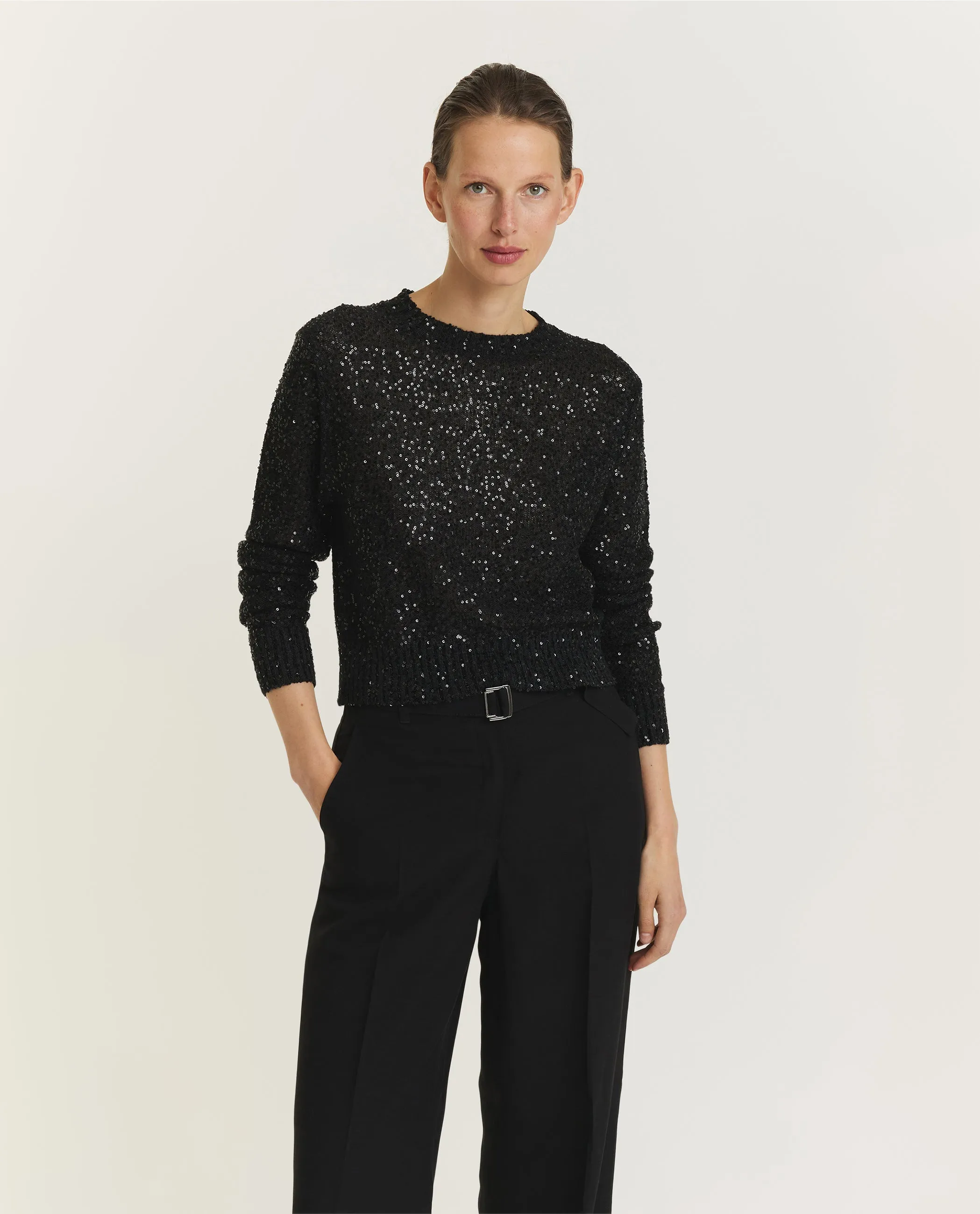 Luxury Sequin Top - Zwart
