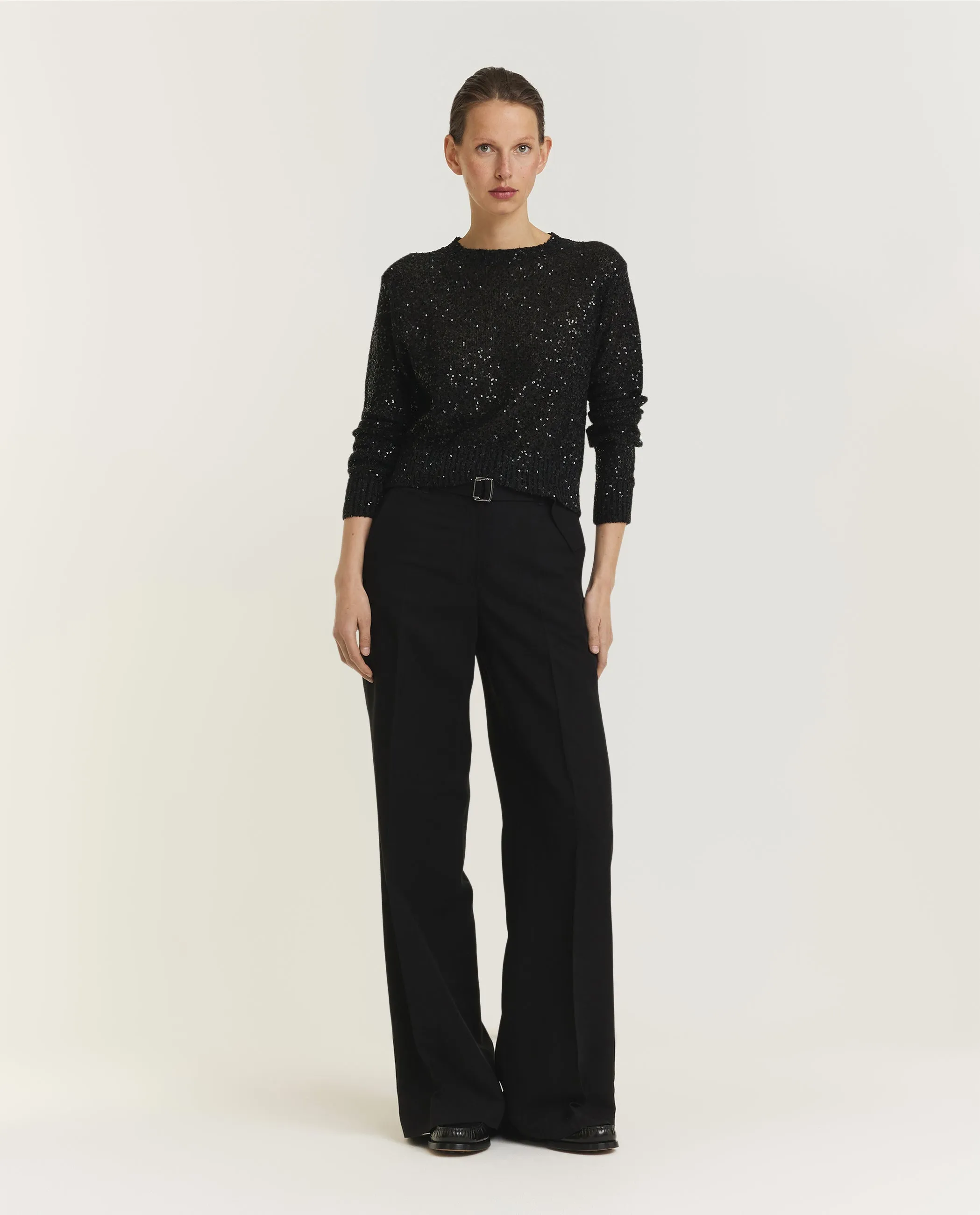 Luxury Sequin Top - Zwart