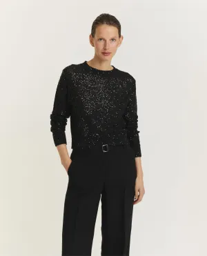 Luxury Sequin Top - Zwart