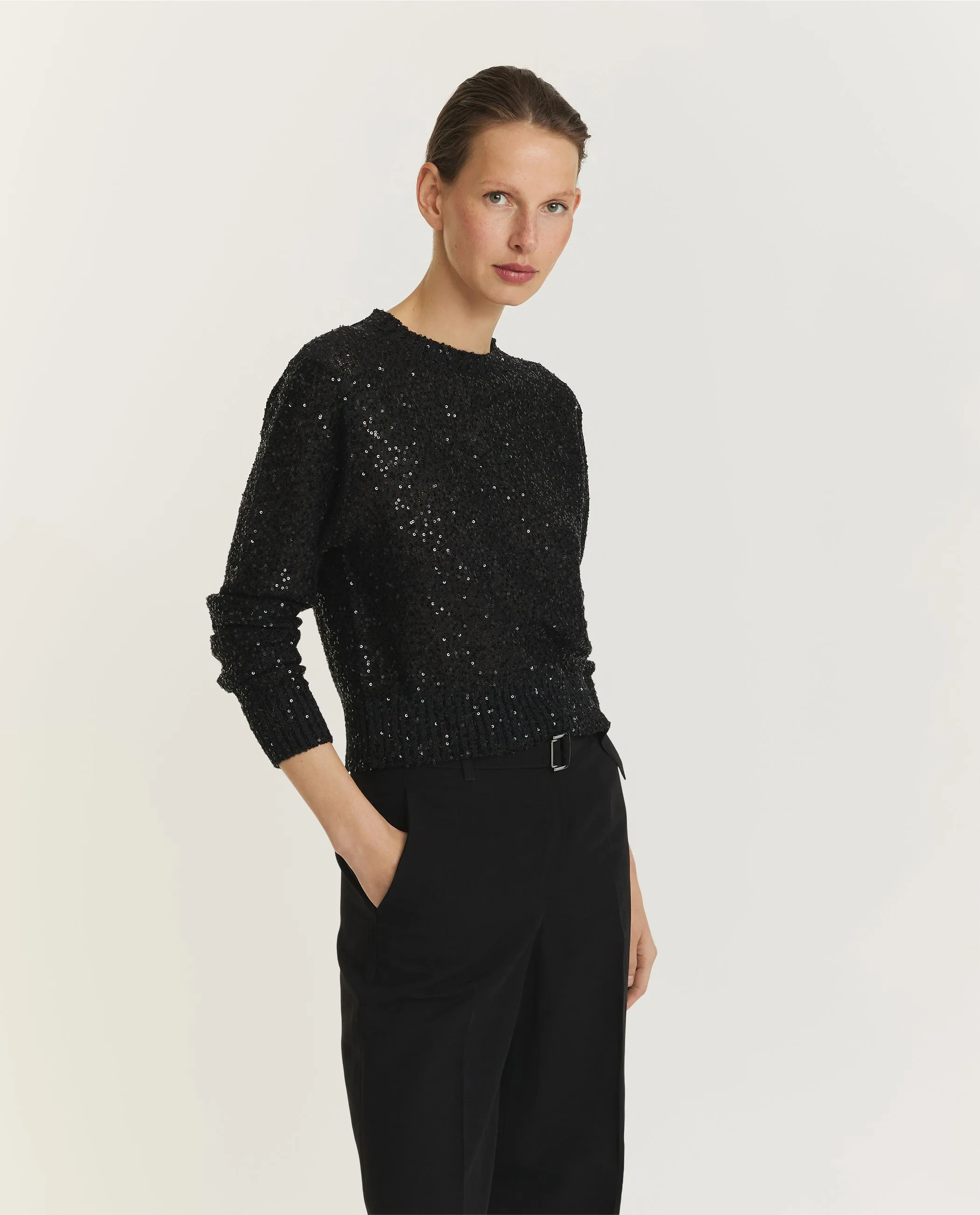 Luxury Sequin Top - Zwart