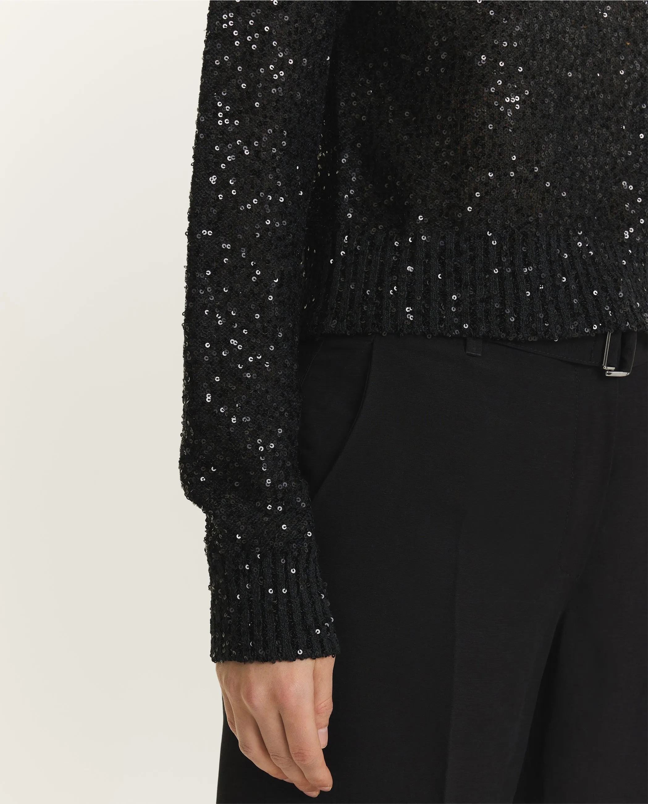 Luxury Sequin Top - Zwart