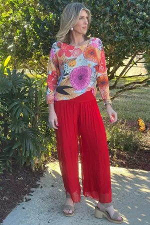 Make Me Chic Silk Side Slit Pants