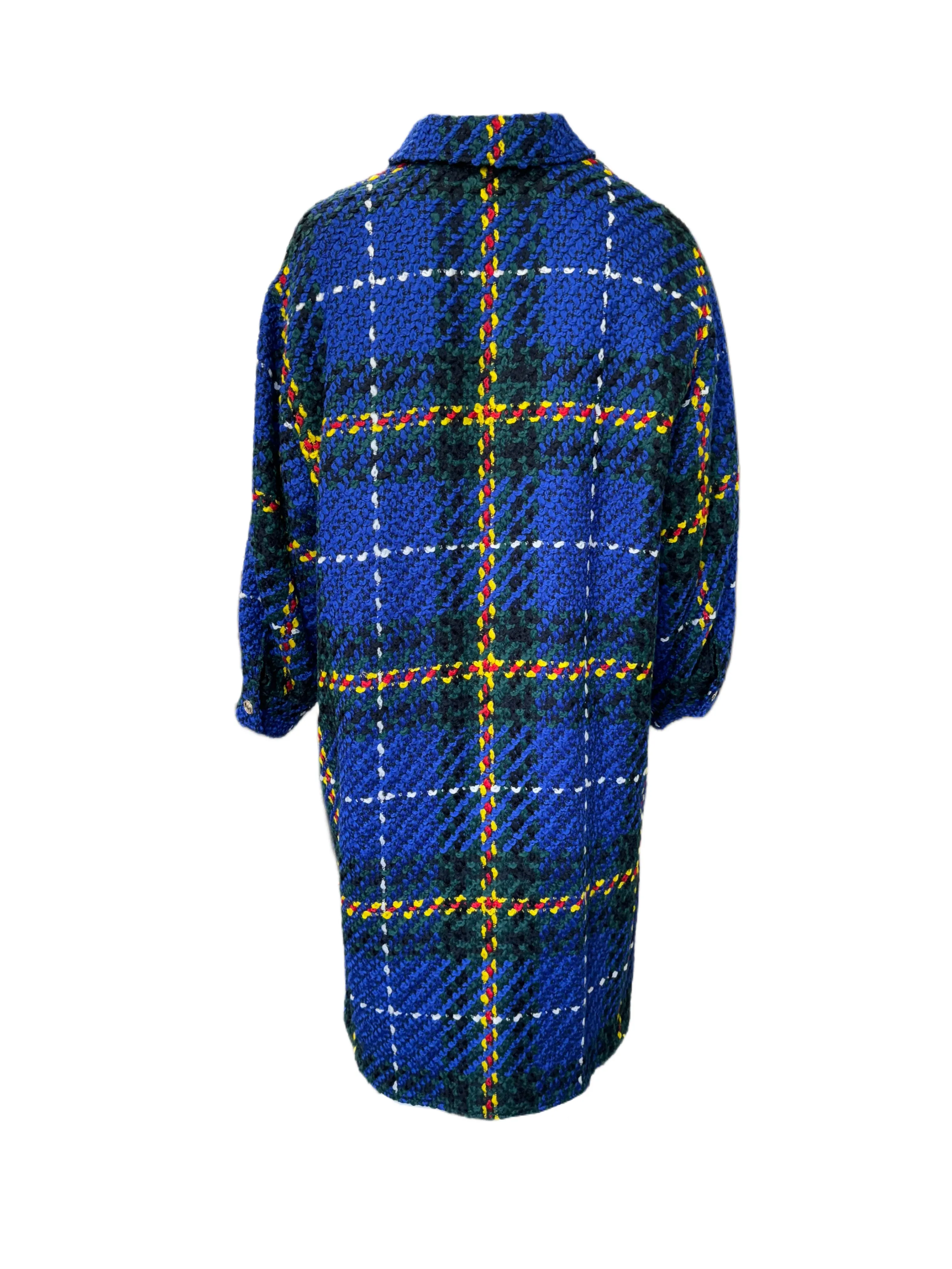 Marina Rinaldi Women's Blue Trono Button Closure Coat NWT