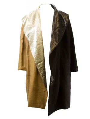 MARINA RINALDI Women's Camel Night Colorblock Coat $3205 NWT