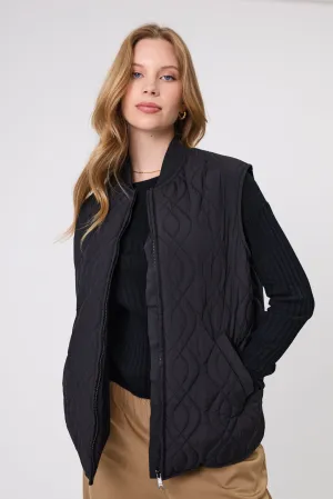 Marlow Colorado Quilted Vest - Black