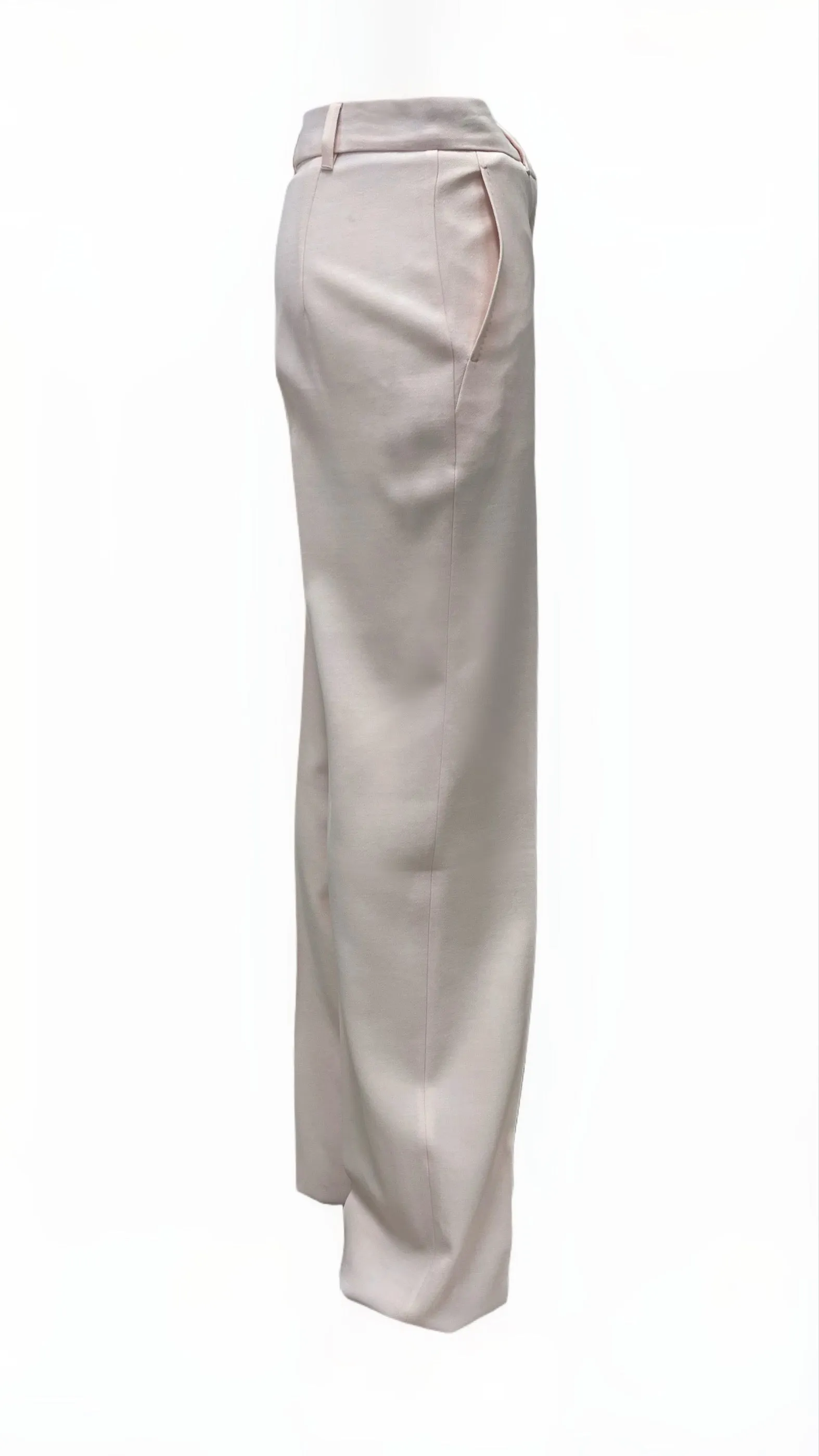 Max Mara Women's Powder Quasar Wool Classic Pants NWT