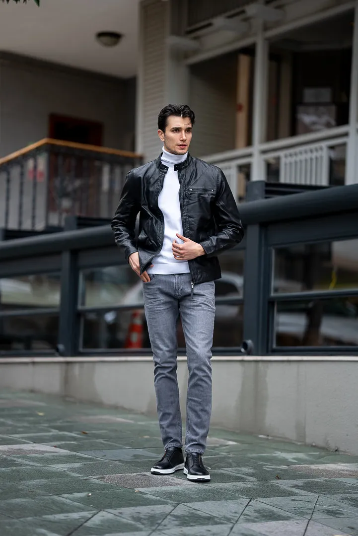 Men's Black Leather Jackets