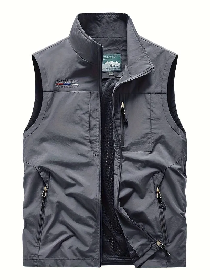 Men's Cargo Vest by Aristide with Zippered Pockets