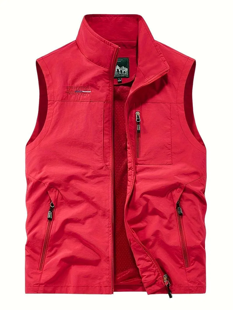 Men's Cargo Vest by Aristide with Zippered Pockets
