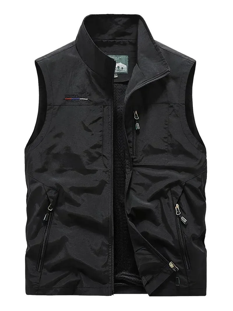 Men's Cargo Vest by Aristide with Zippered Pockets