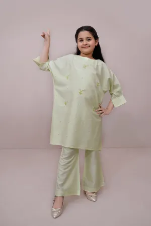 Mint Green Embroidered
