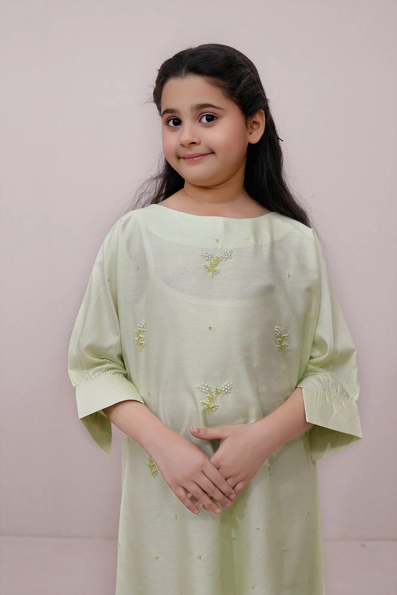 Mint Green Embroidered